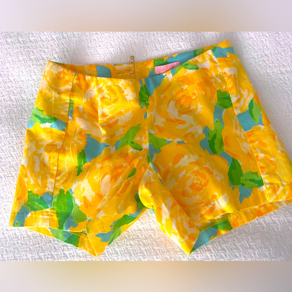 Lilly Pulitzer First Impression yellow shorts, size 0